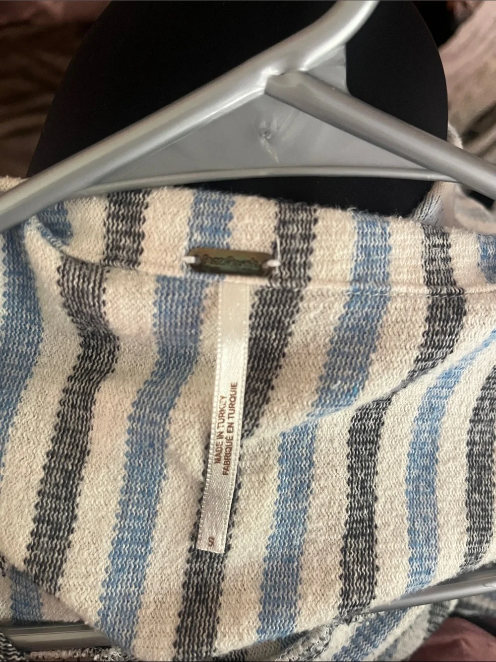 Free People Blue and White Striped Short Sleeve Romper - Picture 2 of 6